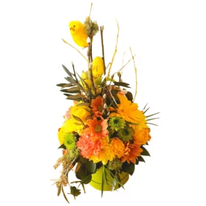 Flower box s uskršnjim drvcem